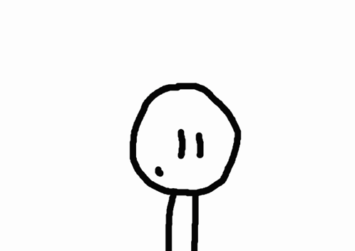 A Drawing Of A Stick Figure With A Speech Bubble That Says Hi GIF