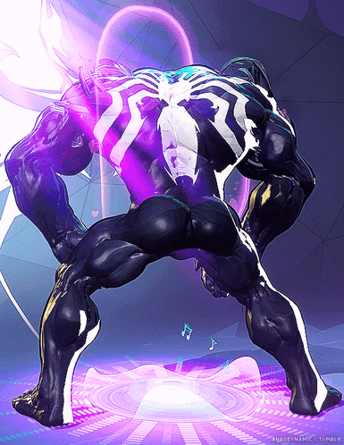 A Drawing Of A Superhero With A Purple Background And The Words Subodynamic Tumblr On The Bottom GIF