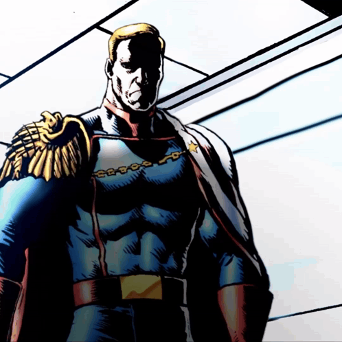 a drawing of a superhero with a star on his chest