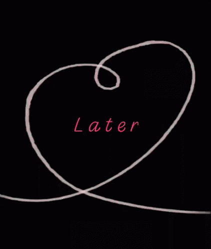 A Drawing Of A Swirl With The Word Later Written On It GIF