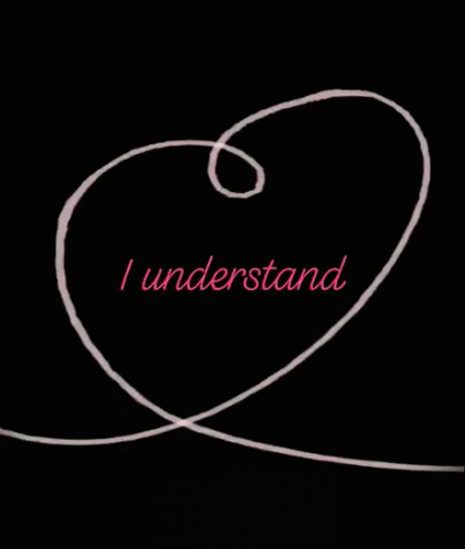 A Drawing Of A Swirl With The Words I Understand On It GIF