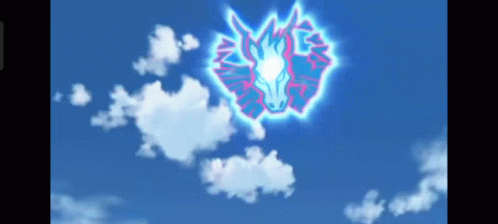 A Drawing Of A Unicorn Flying Through The Sky GIF