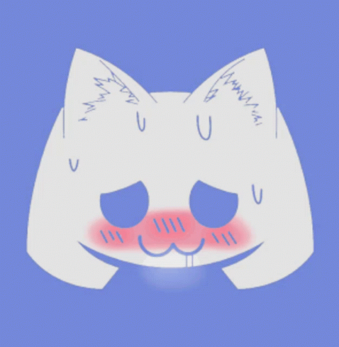 A Drawing Of A White Cat With A Surprised Expression On Its Face GIF