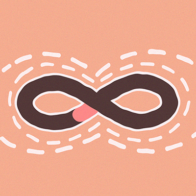 A Drawing Of An Infinity Symbol With The Words Happy Infinity Day Written On It GIF