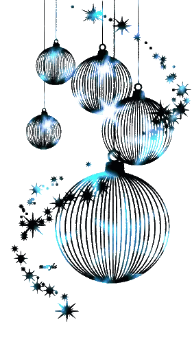 a drawing of christmas decorations by maryle