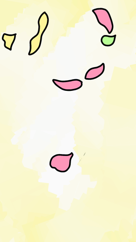 A Drawing Of Flowers Against A Blue Sky GIF