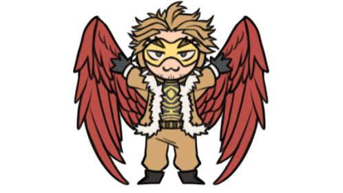 A Drawing Of Hawks From My Hero Academia With Wings GIF