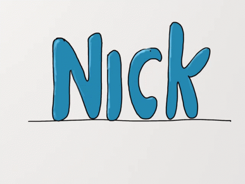 A Drawing Of Nick With A Smiley Face On Top Of It GIF