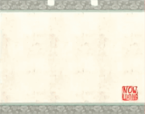A Drawing Of Paw Prints On A White Background With A Red Stamp That Says Now Ladies GIF