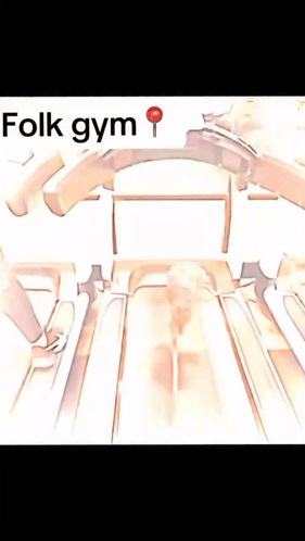 A Drawing Of People On Treadmills With The Words Folk Gym On The Bottom GIF