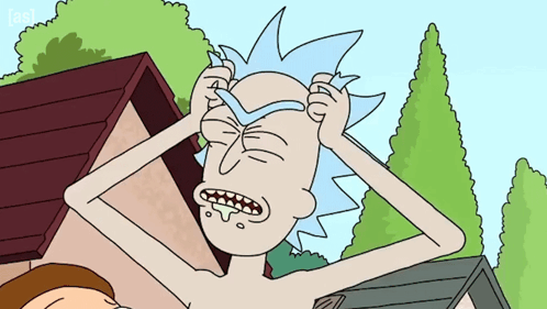 A Drawing Of Rick From Rick And Morty GIF