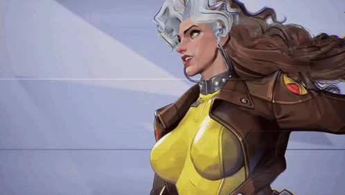 A Drawing Of Rogue From The X-Men Series GIF
