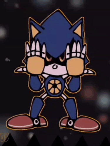 A Drawing Of Sonic The Hedgehog Giving A Middle Finger GIF