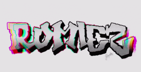 A Drawing Of The Word Romer In Graffiti Style GIF