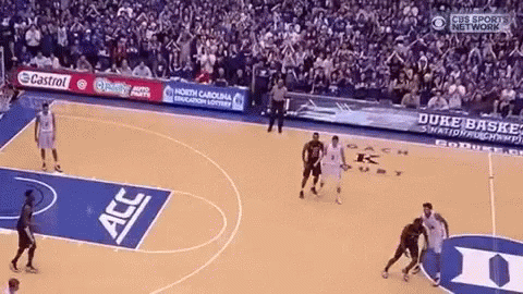 a duke basketball game is being shown on cbs