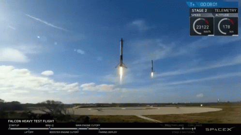 A Falcon Heavy Test Flight From Spacex GIF