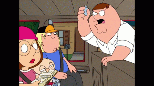 A Family Guy Cartoon Shows Peter Griffin Holding A Lighter In His Hand GIF