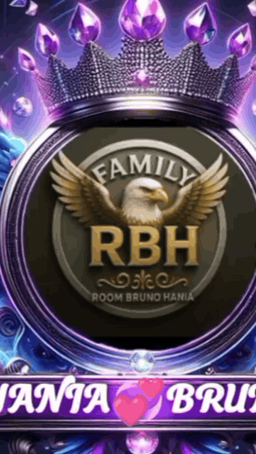 A Family Rbh Logo With A Crown On Top GIF