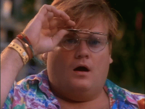 A Fat Man Wearing Glasses And A Colorful Shirt GIF