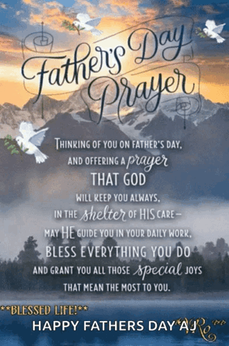 A Father 'S Day Greeting Card With A Prayer GIF