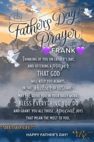 A Father 'S Day Greeting Card With A Prayer That God Will Keep You Always . GIF
