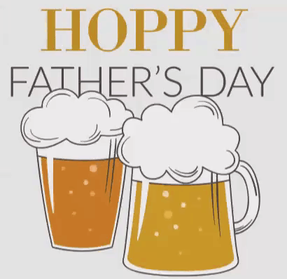 A Father 'S Day Greeting Card With Two Mugs Of Beer GIF