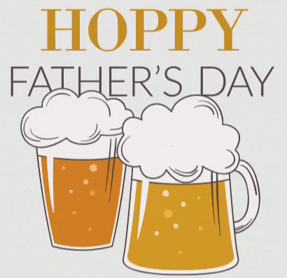 A Father 'S Day Greeting Card With Two Mugs Of Beer GIF
