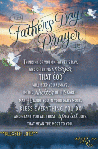A Father 'S Day Prayer With Doves And Mountains GIF