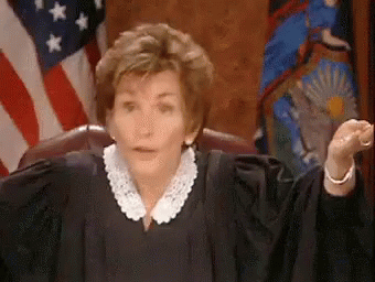 Female Judge Making Funny Face GIF