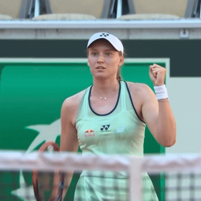 A Female Tennis Player Wearing A Yonex Tank Top GIF