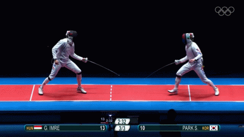 A Fencing Match Between G. Imre And Park S. Kor GIF