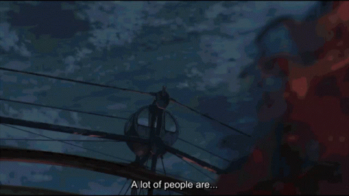 A Ferris Wheel With The Words A Lot Of People Are GIF