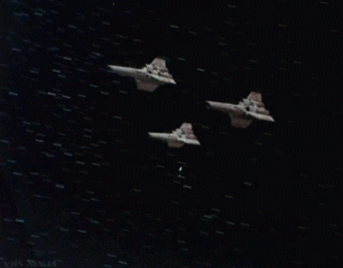 Planes Flying In Night Sky Virtualia Text GIF