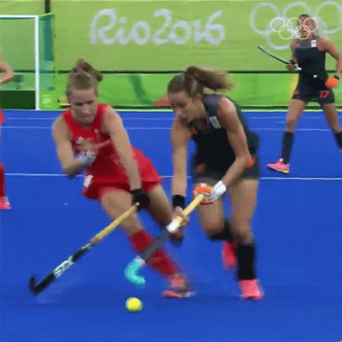 A Field Hockey Game Is Being Played At The Rio 2016 Games GIF
