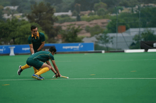 A Field Hockey Game Is Being Played In Front Of A Sony Sign GIF