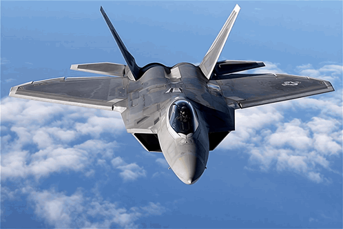 A Fighter Jet Is Flying Through A Cloudy Sky With The Letters U.s.a. On The Side GIF