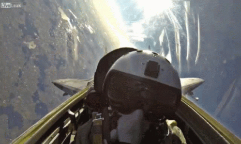 A Fighter Jet Is Flying Through The Air With A Liveleak Logo In The Corner GIF