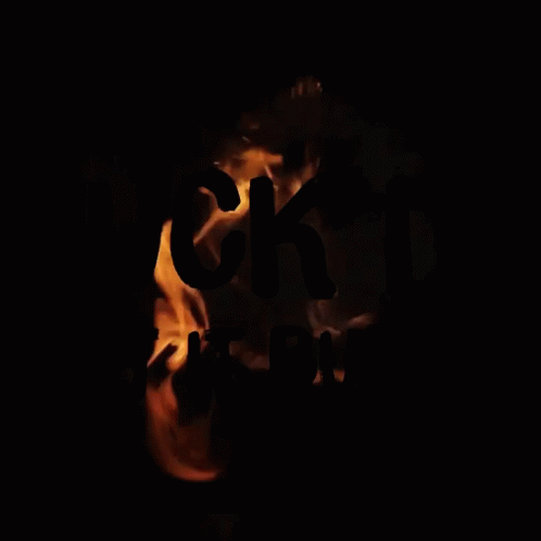 A Fire Background With The Words Fuck It Let It Burn GIF