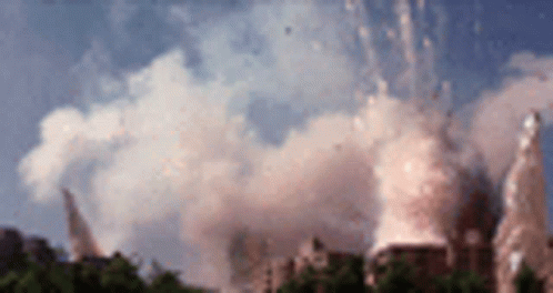 A Fireworks Display Is Going Off In The Sky GIF