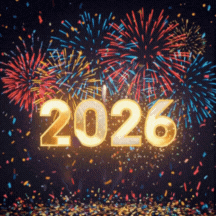 Fireworks Display With 2026 GIF