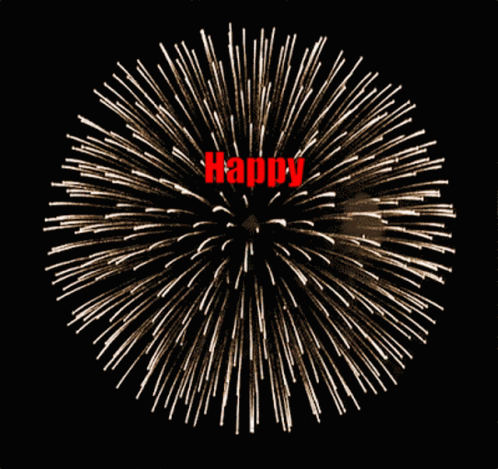 A Fireworks Display With The Words Happy New Year 2020 GIF