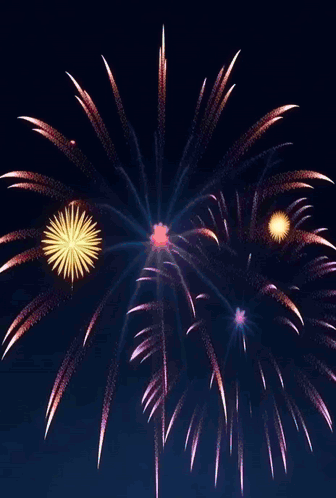 A Fireworks Display With The Words Happy New Year 2020 GIF