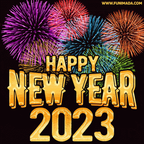 Fireworks Display Happy New Year 2023 GIF