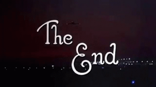 A Fireworks Display With The Words `` The End '' Written On It GIF