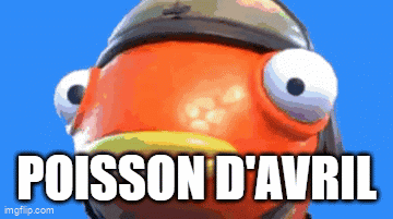 A Fish With Big Eyes And The Words Poisson D ' Avril Written On It GIF