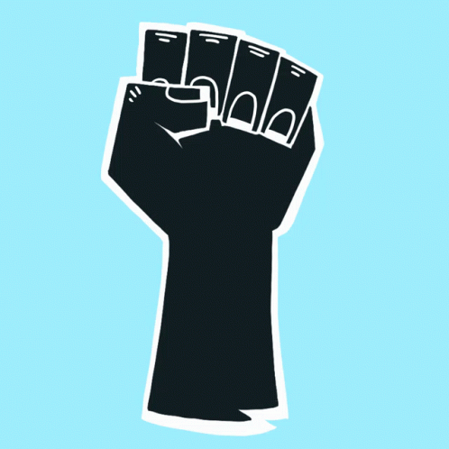 A Fist With The Words Today We Mourn Tomorrow We Fight GIF