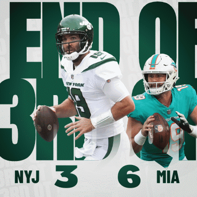 A Flyer For The Ny Jets And Miami Dolphins GIF