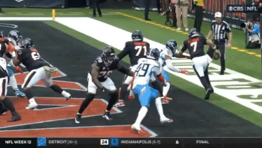 A Football Game Between Detroit And Indianapolis Is On Cbs GIF