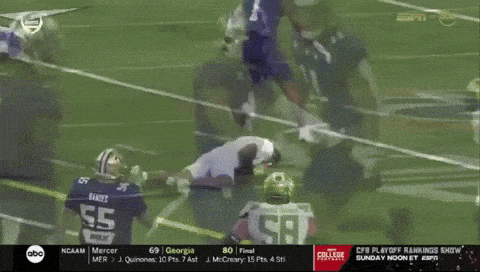 A Football Game Between Mercer And Georgia Is Underway GIF