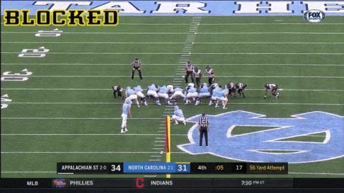 a football game between north carolina and appalachian st